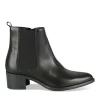 Bottines NOIR Femme CUIR Motif Uni Fermeture éclair