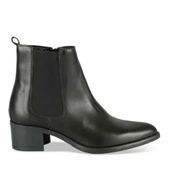 Bottines NOIR Femme CUIR Motif Uni Fermeture éclair