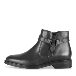 Bottines NOIR Femme CUIR Motif Uni Fermeture éclair