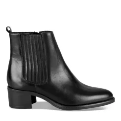 Bottines NOIR Femme CUIR Motif Uni Fermeture éclair