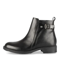 Bottines NOIR Femme CUIR Motif Uni Fermeture éclair