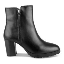Bottines NOIR Femme CUIR Motif Uni Fermeture éclair