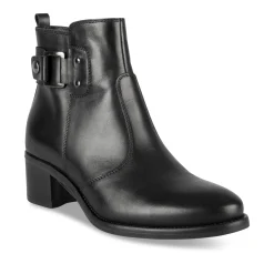 Bottines NOIR Femme CUIR Motif Uni Fermeture éclair