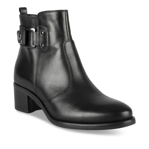 Bottines NOIR Femme CUIR Motif Uni Fermeture éclair