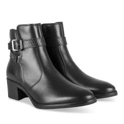 Bottines NOIR Femme CUIR Motif Uni Fermeture éclair