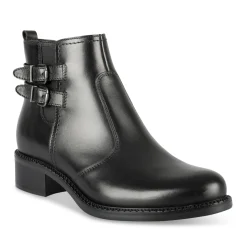 Bottines NOIR Femme CUIR Motif Uni Fermeture éclair