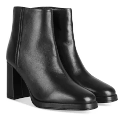 Bottines NOIR Femme CUIR Motif Uni Fermeture éclair