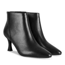 Bottines NOIR Femme CUIR Motif Uni Fermeture éclair