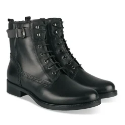 Bottines NOIR Femme CUIR Motif Uni Fermeture éclair