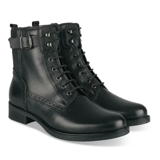 Bottines NOIR Femme CUIR Motif Uni Fermeture éclair