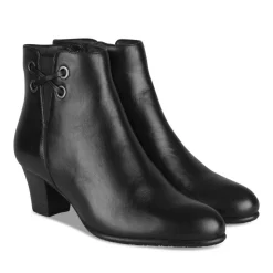 Bottines NOIR Femme CUIR Motif Uni Fermeture éclair