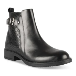 Bottines NOIR Femme CUIR Motif Uni Fermeture éclair
