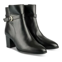 Bottines NOIR Femme CUIR Motif Uni Fermeture éclair