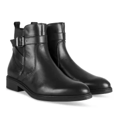 Bottines NOIR Femme CUIR Motif Uni Fermeture éclair