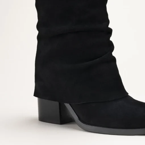 Bottines NOIR Femme CUIR Motif Uni A Enfiler