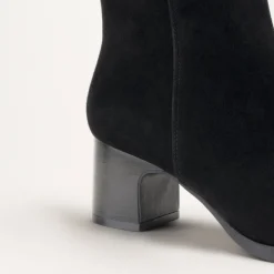 Bottines NOIR Femme CUIR Motif Uni Fermeture éclair