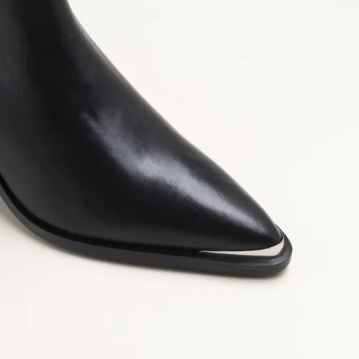 Bottines NOIR Femme CUIR Motif Uni Fermeture éclair