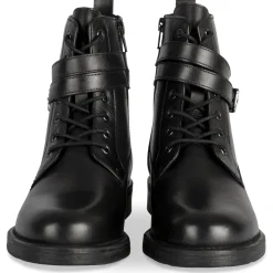 Bottines NOIR Femme CUIR Motif Uni A Enfiler