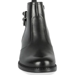 Bottines NOIR Femme CUIR Motif Uni Fermeture éclair