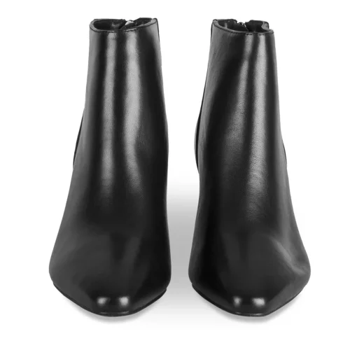 Bottines NOIR Femme CUIR Motif Uni Fermeture éclair