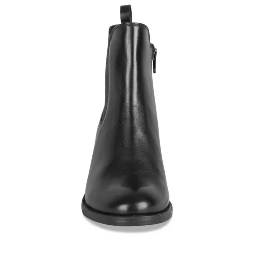 Bottines NOIR Femme CUIR Motif Uni Fermeture éclair