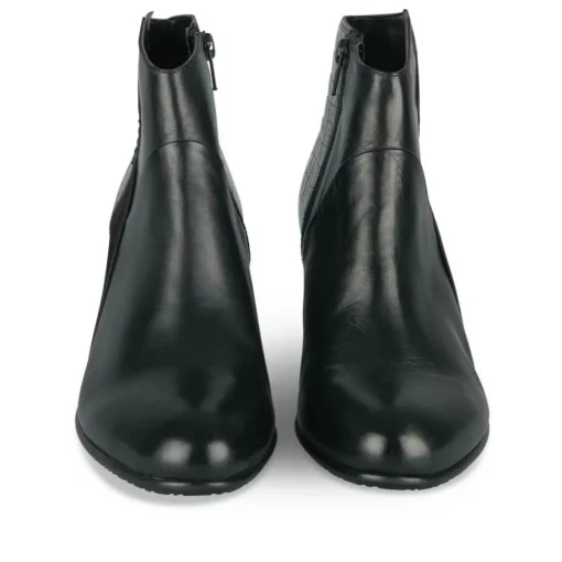 Bottines NOIR Femme CUIR Motif Animal Fermeture éclair