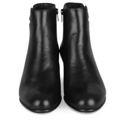 Bottines NOIR Femme CUIR Motif Uni Fermeture éclair