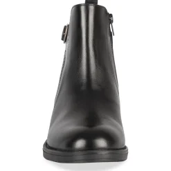 Bottines NOIR Femme CUIR Motif Uni Fermeture éclair