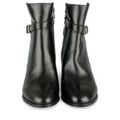 Bottines NOIR Femme CUIR Motif Uni Fermeture éclair