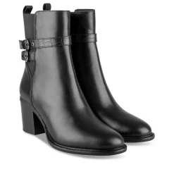 Bottines NOIR Femme CUIR Motif Animal Fermeture éclair