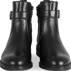 Bottines NOIR Femme CUIR Motif Uni Fermeture éclair