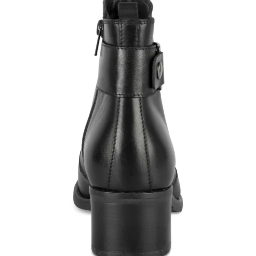 Bottines NOIR Femme CUIR Motif Uni Fermeture éclair