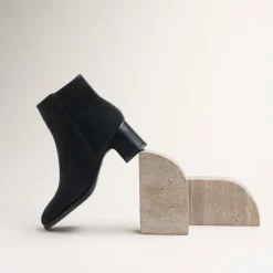 Bottines NOIR Femme CUIR Motif Uni Fermeture éclair