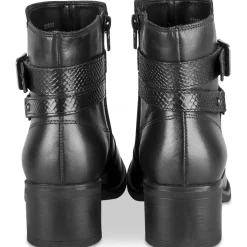 Bottines NOIR Femme CUIR Motif Uni Fermeture éclair