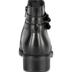 Bottines NOIR Femme CUIR Motif Uni Fermeture éclair