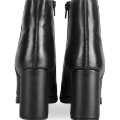 Bottines NOIR Femme CUIR Motif Uni Fermeture éclair