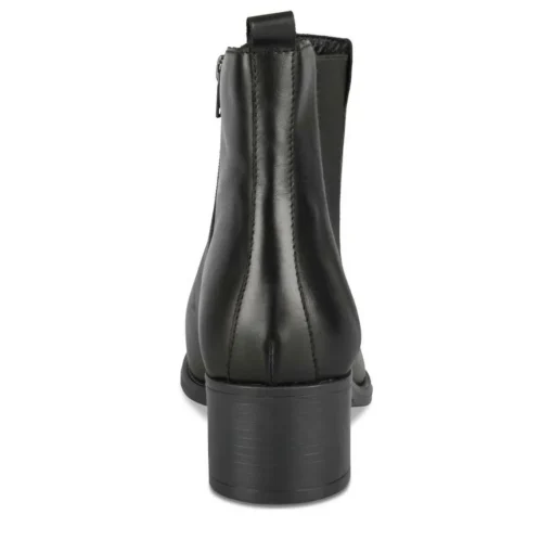 Bottines NOIR Femme CUIR Motif Uni Fermeture éclair