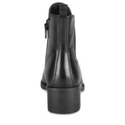 Bottines NOIR Femme CUIR Motif Uni Fermeture éclair