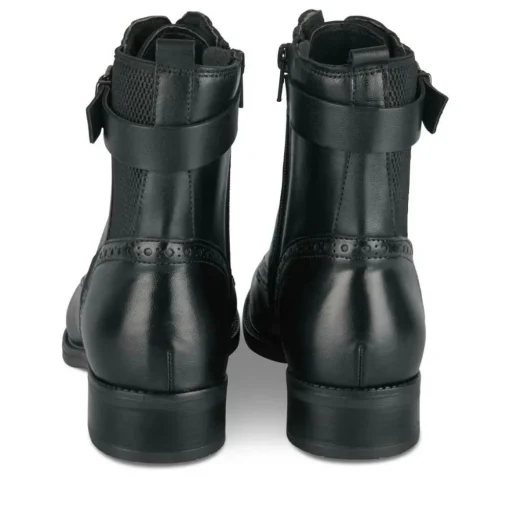 Bottines NOIR Femme CUIR Motif Uni Fermeture éclair