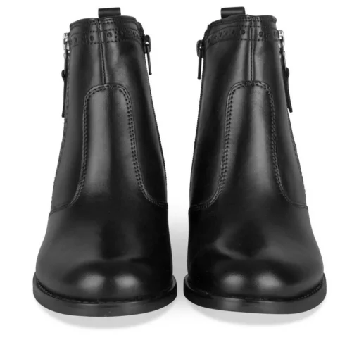 Bottines NOIR Femme CUIR Motif Uni Fermeture éclair