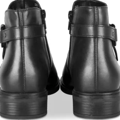 Bottines NOIR Femme CUIR Motif Uni Fermeture éclair