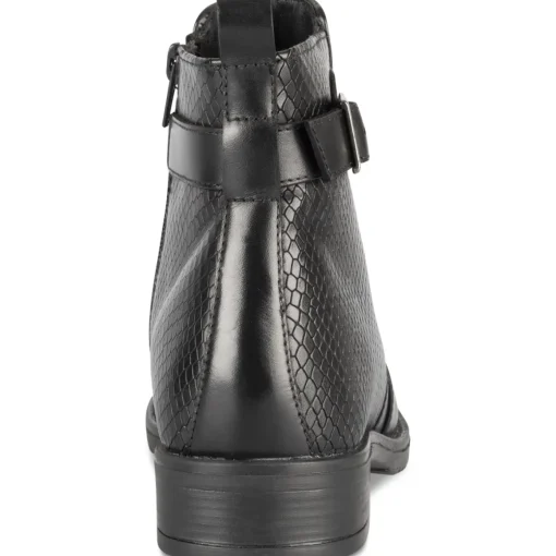 Bottines NOIR Femme CUIR Motif Uni Fermeture éclair