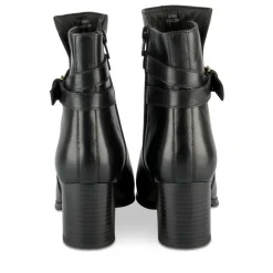 Bottines NOIR Femme CUIR Motif Uni Fermeture éclair