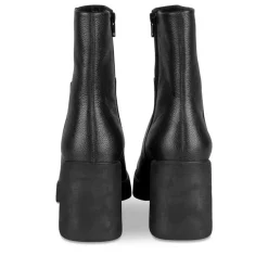 Bottines NOIR Femme CUIR Motif Uni Fermeture éclair