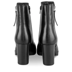 Bottines NOIR Femme CUIR Motif Uni Fermeture éclair