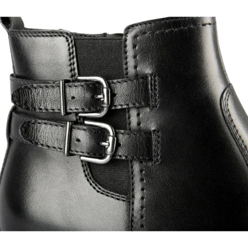 Bottines NOIR Femme CUIR Motif Uni Fermeture éclair