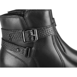 Bottines NOIR Femme CUIR Motif Uni Fermeture éclair