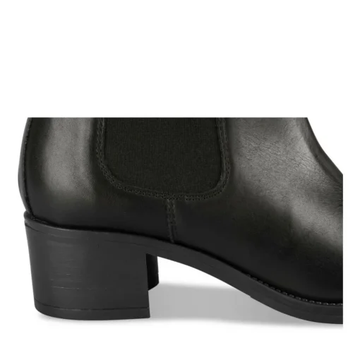 Bottines NOIR Femme CUIR Motif Uni Fermeture éclair