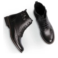 Bottines NOIR Femme CUIR Fermeture éclair