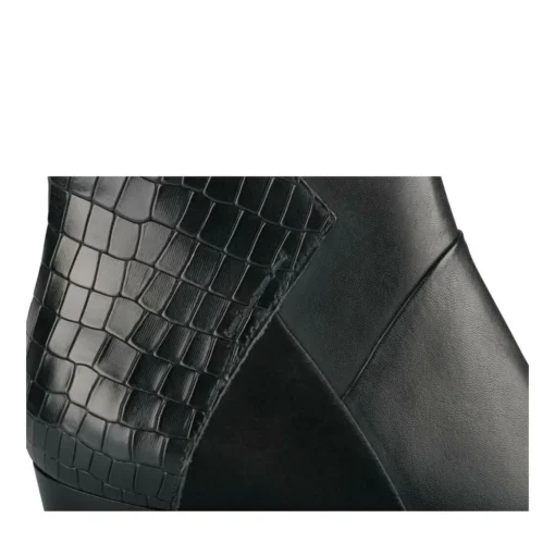 Bottines NOIR Femme CUIR Motif Animal Fermeture éclair